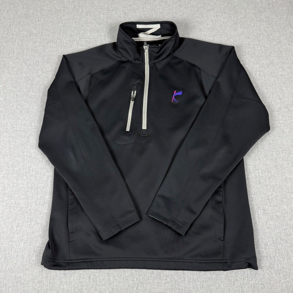 Zero Restriction Mens Black 1/4 Zip Golf Pullover Large Horizon Performance